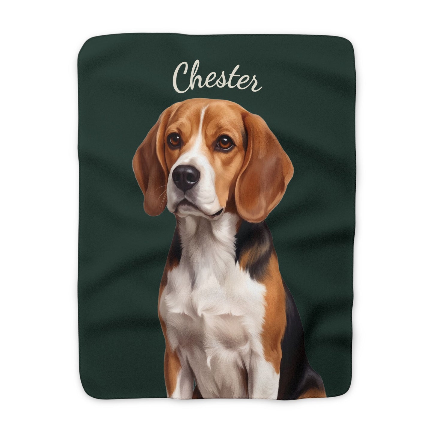 Custom Name Sherpa Fleece (Dark Green)