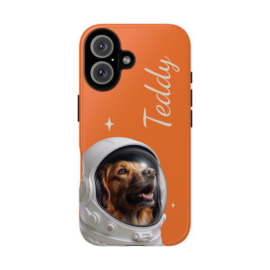 Funda Resistente Retrato de Mascota Astronauta