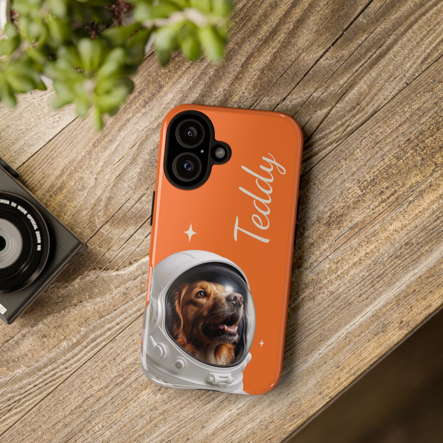 Funda Resistente Retrato de Mascota Astronauta