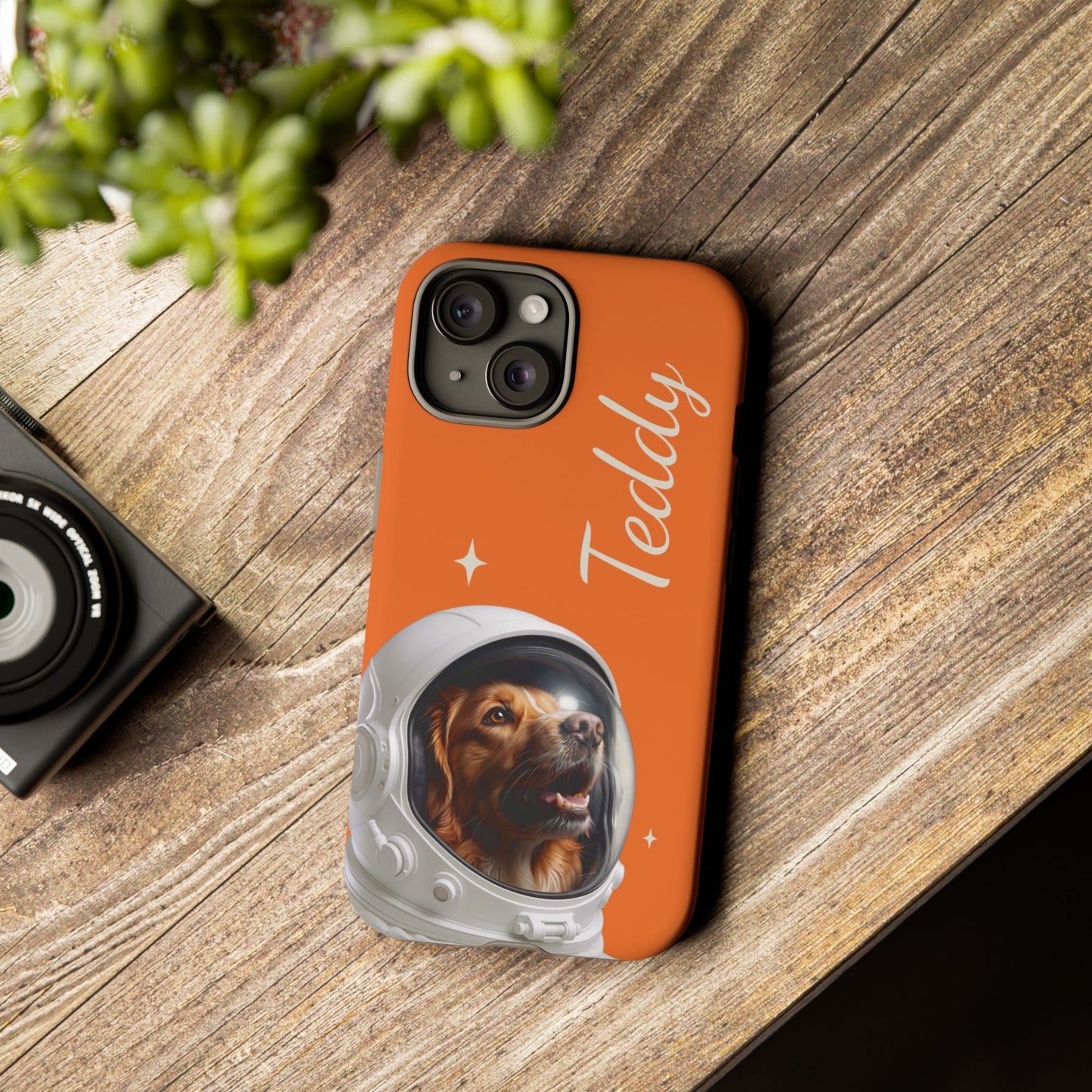 Funda Resistente Retrato de Mascota Astronauta
