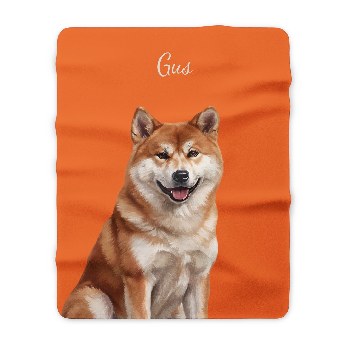 Custom Name Sherpa Fleece (Orange)