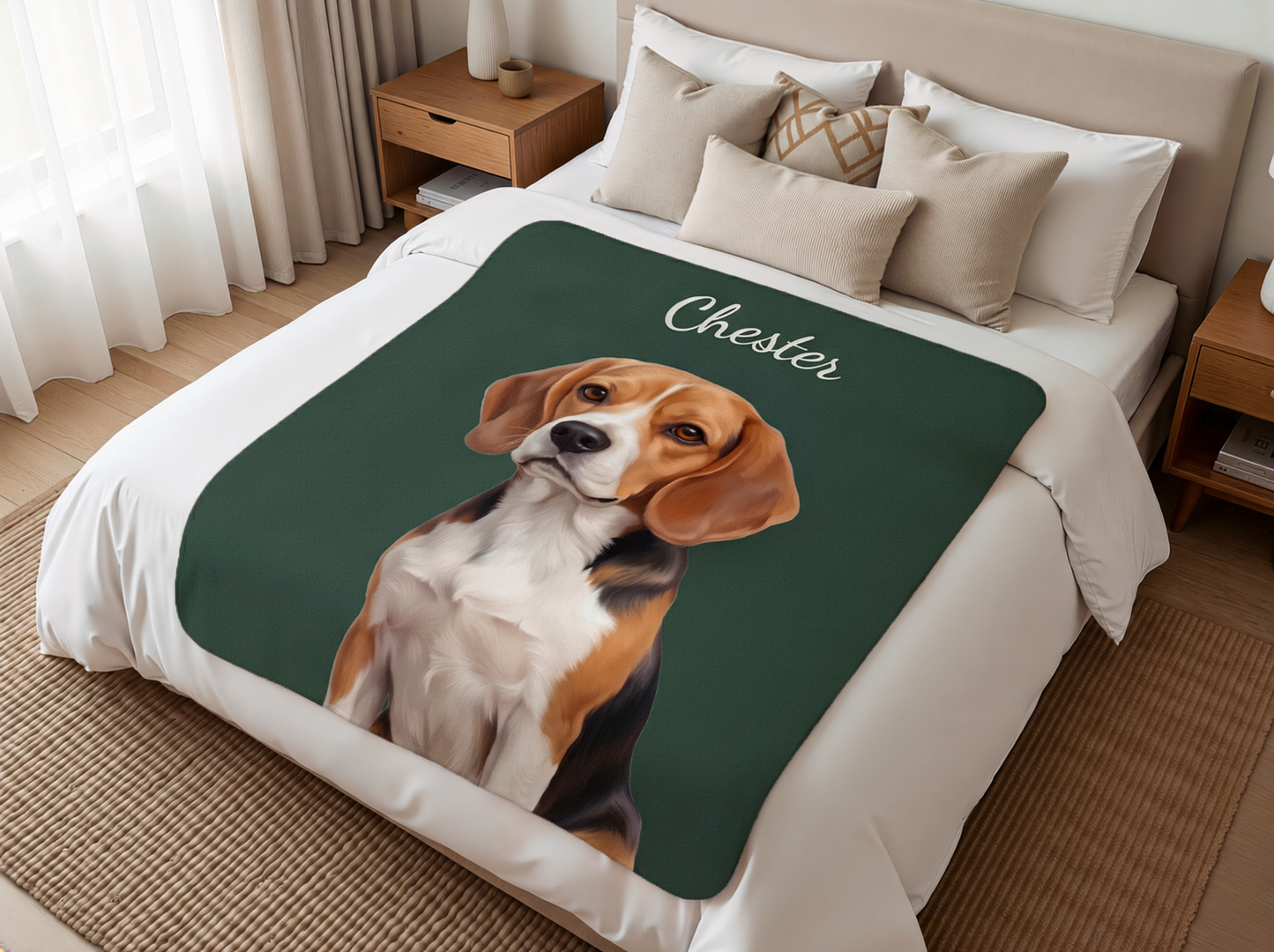 Custom Name Sherpa Fleece (Dark Green)