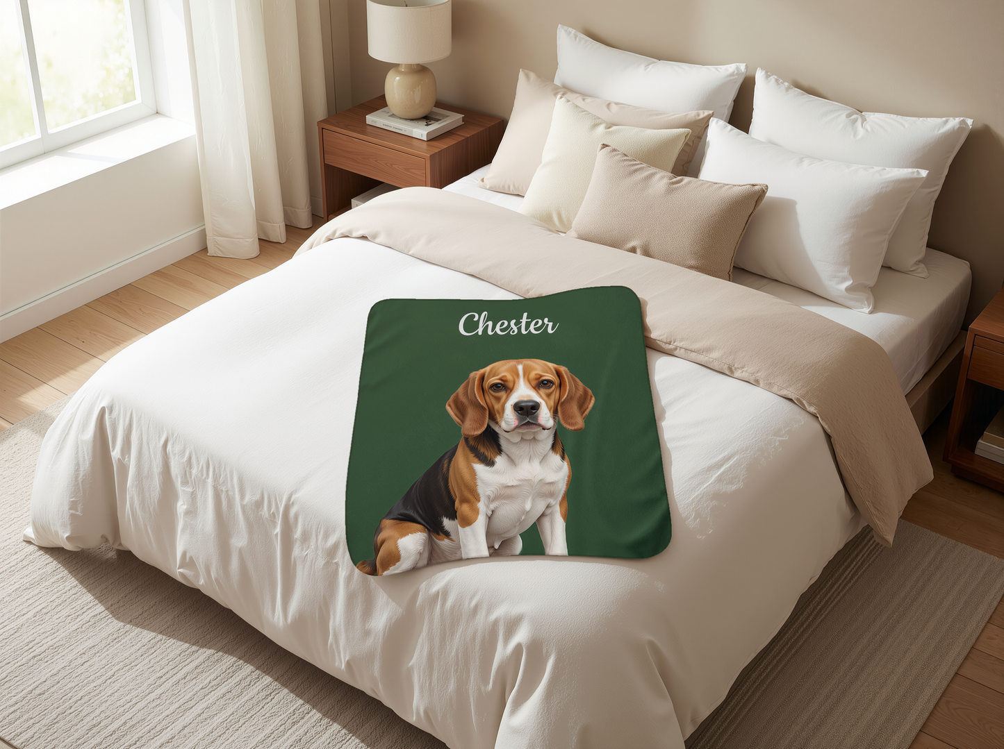 Custom Name Sherpa Fleece (Dark Green)
