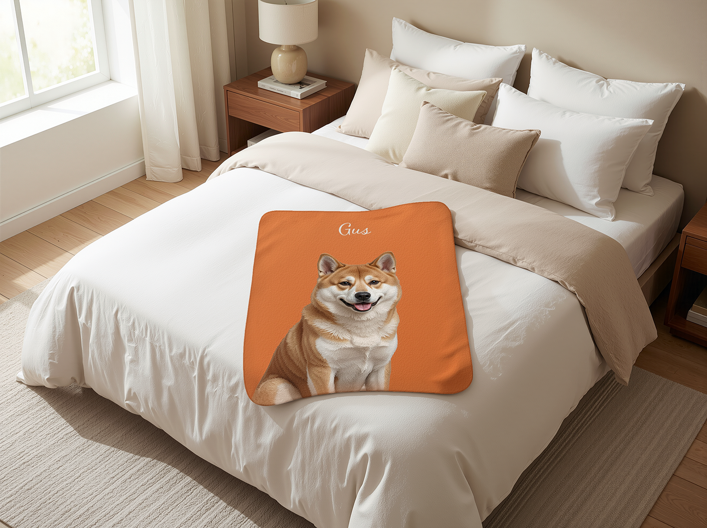 Custom Name Sherpa Fleece (Orange)