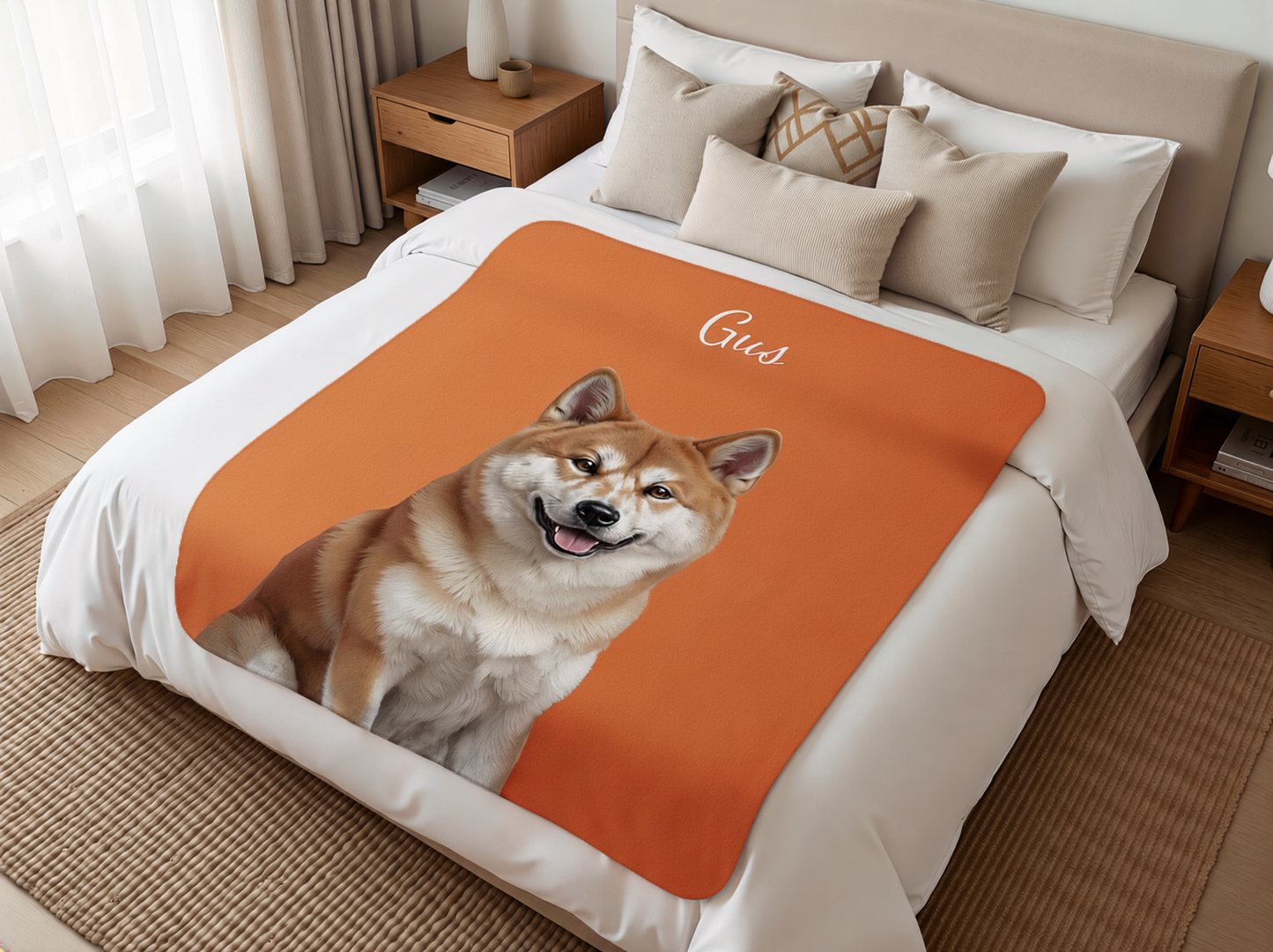 Custom Name Sherpa Fleece (Orange)