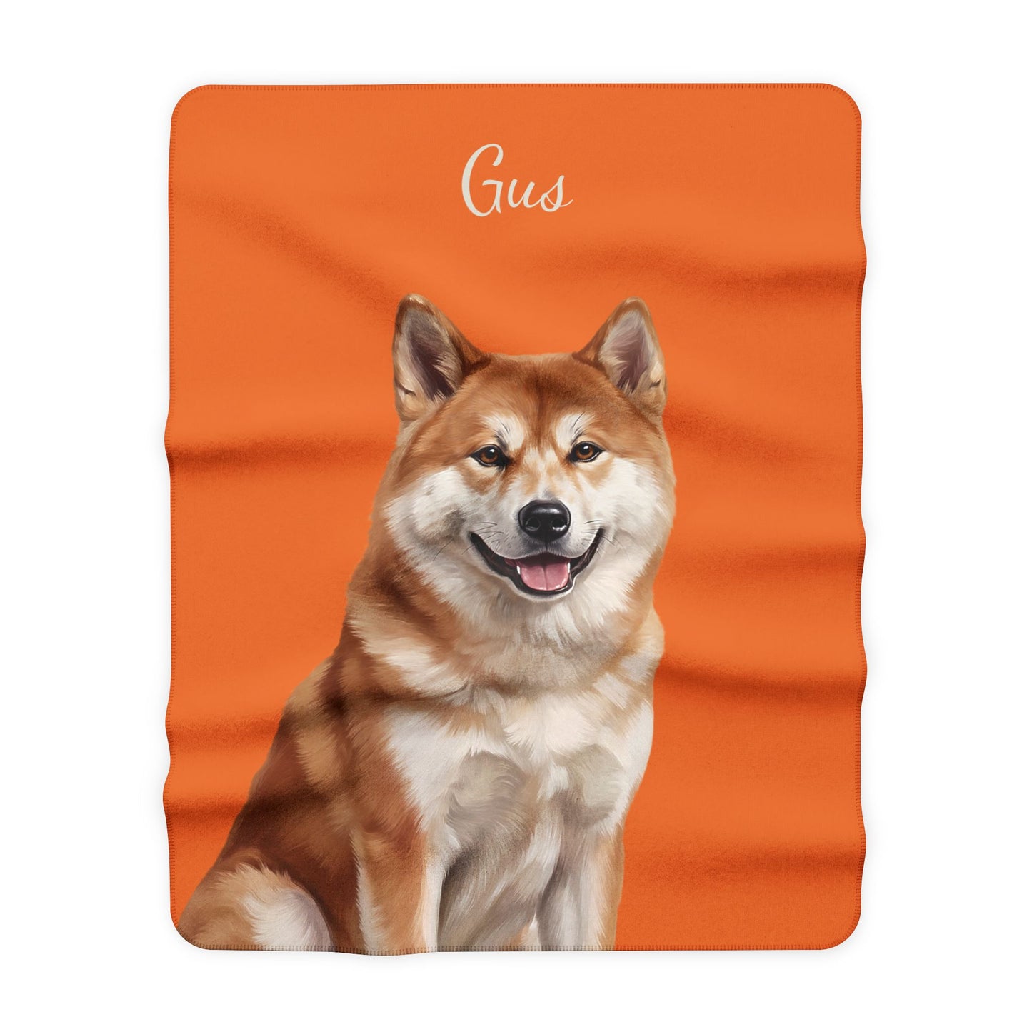 Custom Name Sherpa Fleece (Orange)