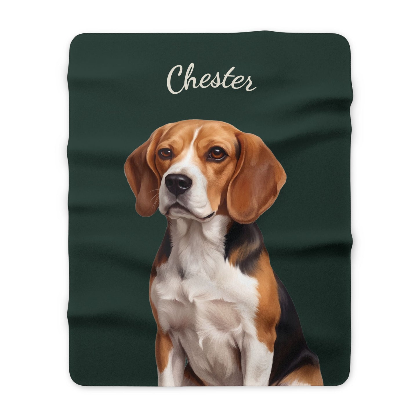 Custom Name Sherpa Fleece (Dark Green)