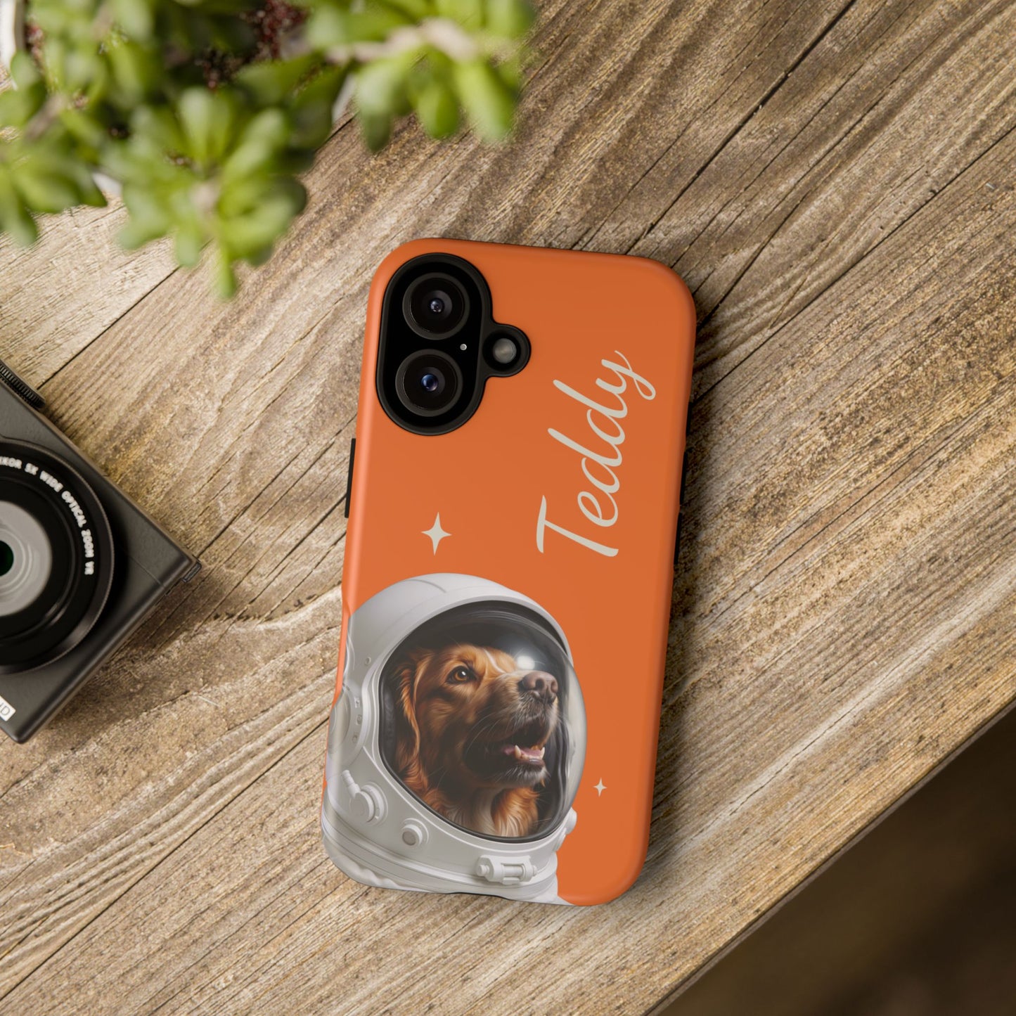 Funda Resistente Retrato de Mascota Astronauta