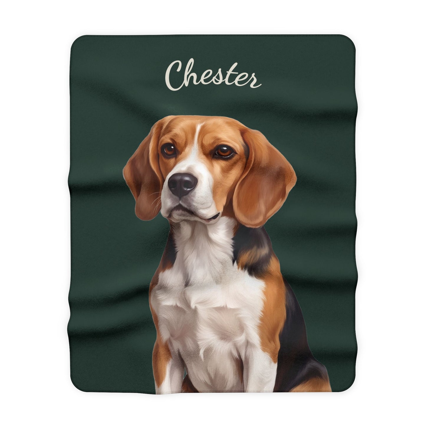 Custom Name Sherpa Fleece (Dark Green)