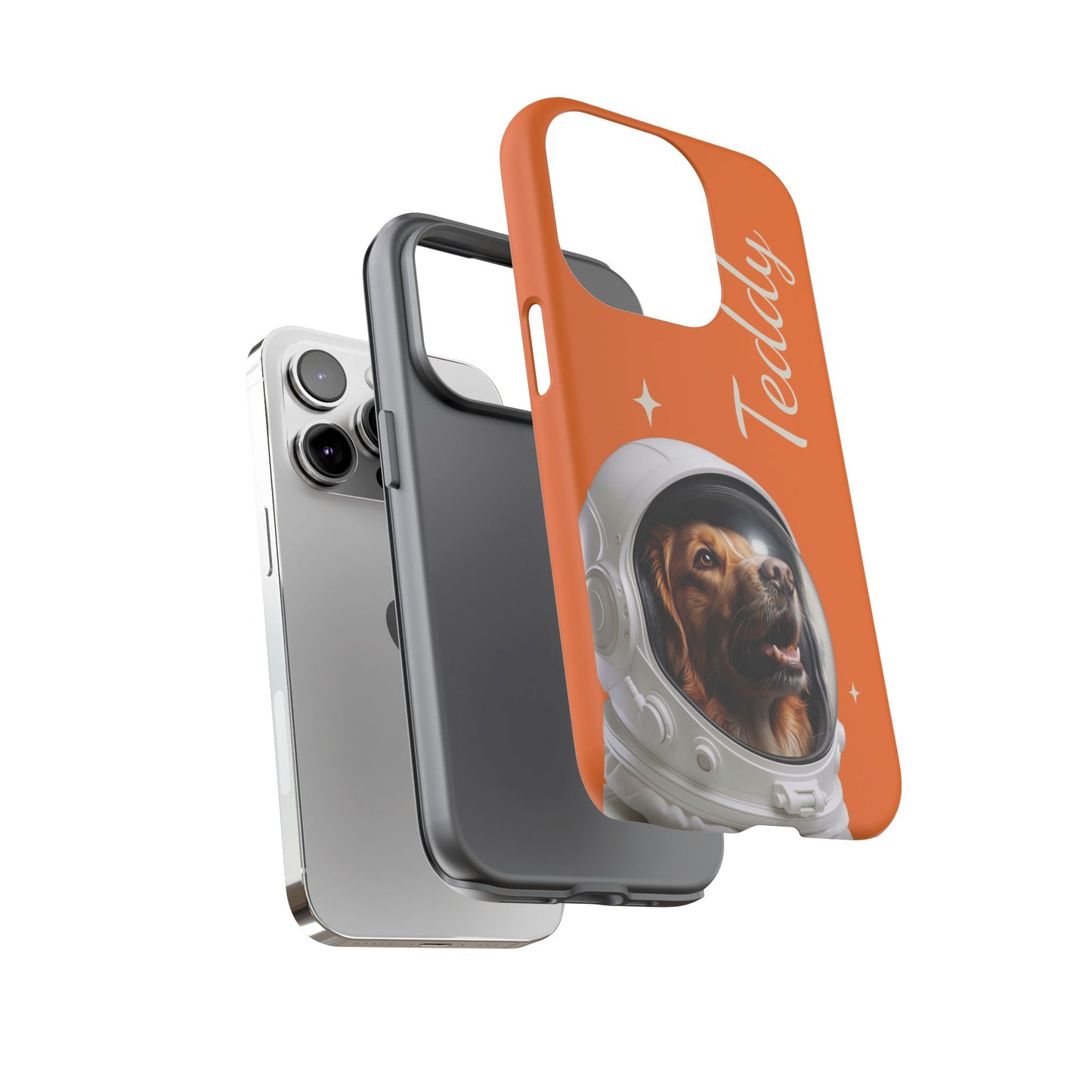 Funda Resistente Retrato de Mascota Astronauta