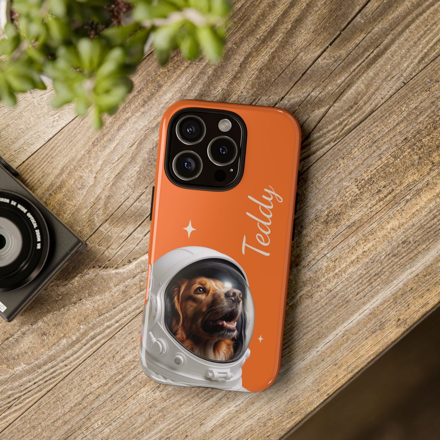 Funda Resistente Retrato de Mascota Astronauta